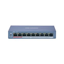 Switch 8 puertos PoE + 1 uplink 100 Mbps, 802.3af/at, max power 123W