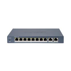 Switch Fast Ethernet con 8 puertos PoE + 2 uplink, 60 W PoE, transmisión de hasta 300 m, PoE Watchdo