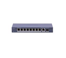 Switch Gigabit, no administrable, 8 Puertos 1000 Mbps PoE, más 1 Puerto 1000 Mbps de Uplink, 110 Wat