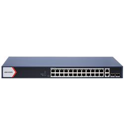 Switch administrable Gigabit de 28 puertos con 24 PoE+ y 4 puertos SFP, 370 W PoE.