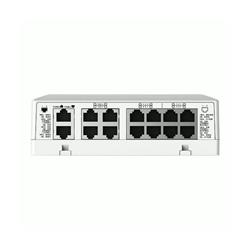 Switch distribuidor de 12 puertos PoE + 2 Eth p/videointercom analógico