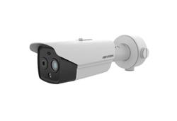 Cámara bullet bi-espectral (térmica + óptica) 4 MP con medición de temperatura hasta 550°C y alarma 