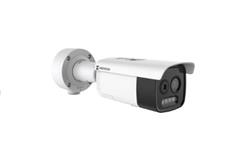 Cámara IP bullet biespectral con sensor térmico de 256×192 y óptico de 5MP, ideal para detección per